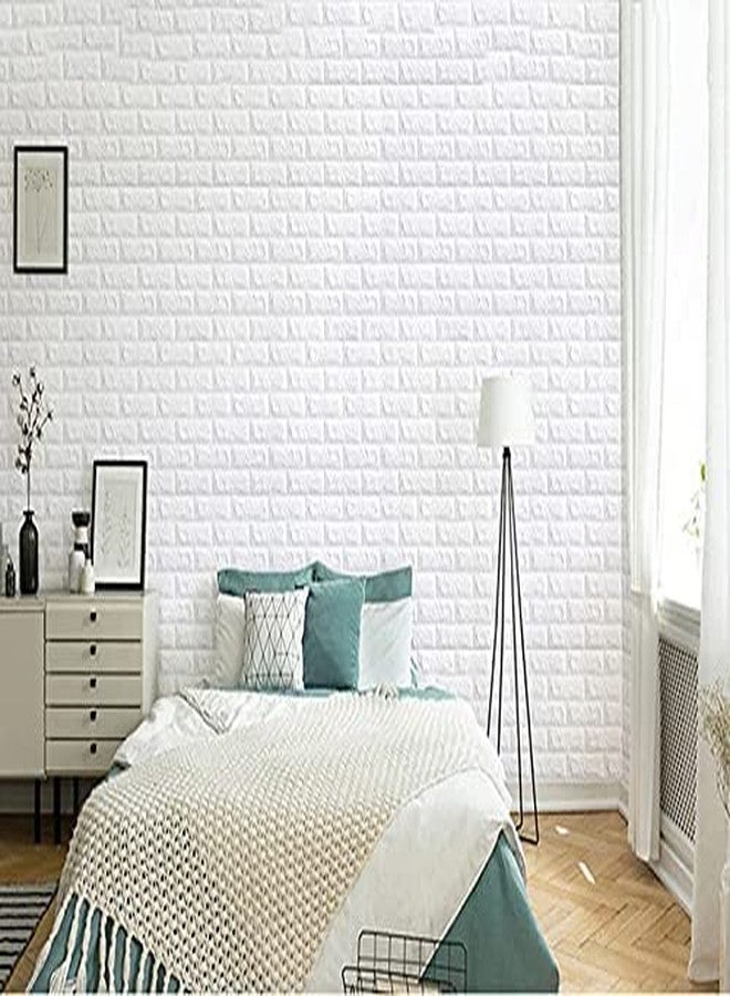 SOJITRA 3D Foam Wallpaper Wall Panels Brick Self-Adhesive Waterproof PE Foam, Ceiling Wallpaper for Bedroom Furniture, 57.5 Sq.Ft Peel and Stick 3D Brick - 70 x 70 cm - Image 3